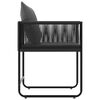 vidaXL Garden Chairs 4 pcs Black and anthracite 50.5 x 53.5 x 63.5 cm