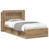 vidaXL Bed Frame with Storage Artisan Oak 90 x 200 cm Engineered Wood