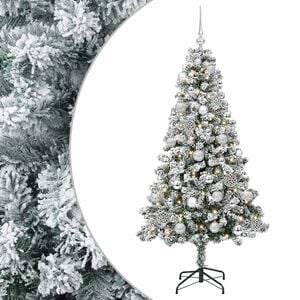 vidaXL Artificial Christmas Tree with Bauble 120 cm 150 LEDs