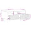 vidaXL Coffee Table Brown 80 x 54 x 40 cm Solid Acacia wood