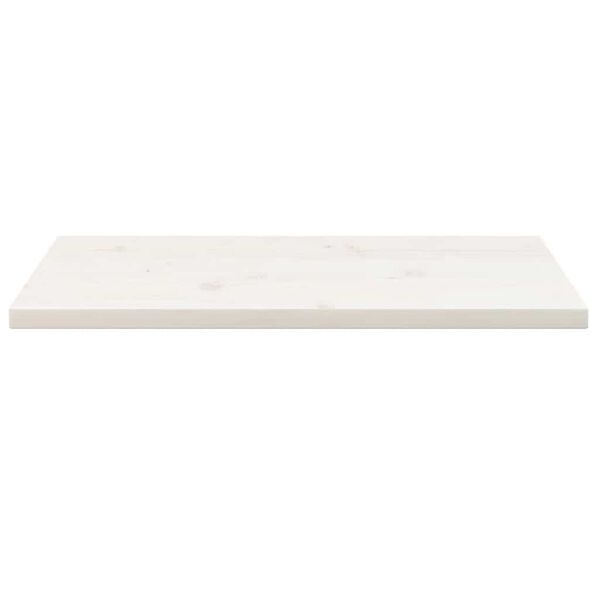 vidaXL Table Top White 80x40x2.5 cm Solid Wood Pine Rectangular