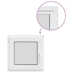 vidaXL Basement Window "RISOR" 50x50 cm Tilt&Turn DIN Left White
