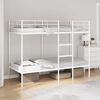 vidaXL Bunk Bed without Mattress White 90x190 cm Single Steel
