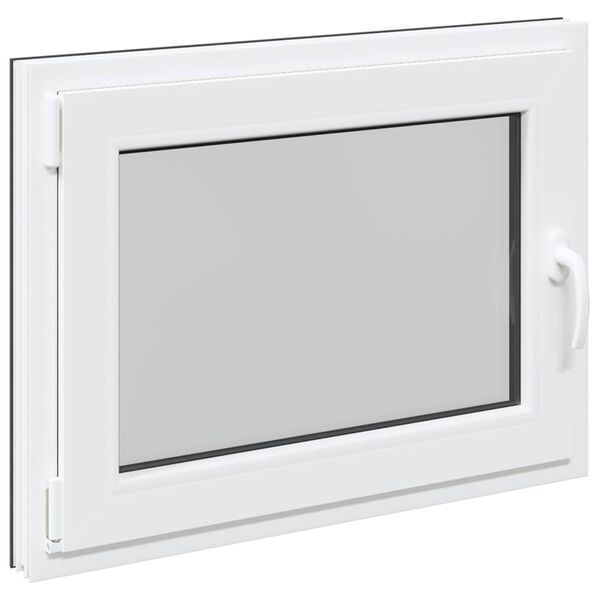 vidaXL Basement Window "RISOR" 80x70 cm Tilt&Turn DIN Left Anthracite