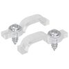 vidaXL LED Strip Clips 23.8 mm 2 pcs Transparent Plastic and Iron
