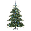 vidaXL Artificial Hinged Christmas Tree with 150 LEDs 150 cm PVC