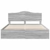 vidaXL Bed Frame Grey Sonoma 200 x 200 cm Solid Pine Wood