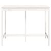 vidaXL Bar Table White 140x80x110 cm Solid Wood Pine