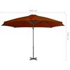 vidaXL Cantilever Garden Parasol with Aluminium Pole Terracotta 300 cm