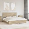 vidaXL Bed Frame with Drawer with Headboard Manual Engineered Wood
