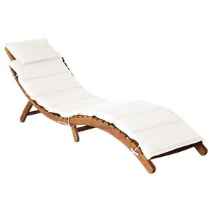 vidaXL Sunloungers Solid Acacia Wood Cream