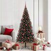 vidaXL Christmas Tree with 300 LEDs with Stand Black 180 cm PVC