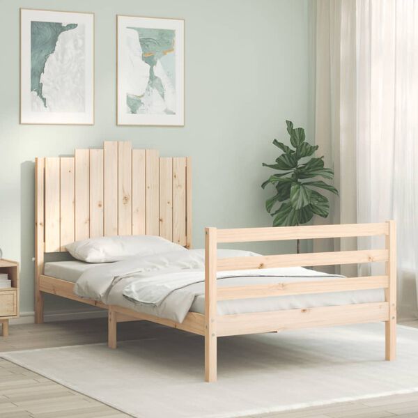 vidaXL Bed Frame without Mattress 100x200 cm Solid Wood
