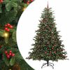 vidaXL Artificial Christmas Tree with 300 LEDs with Stand Green 240 cm