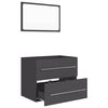 vidaXL 2 Piece Bathroom Furniture Set Grey Engineered Wood