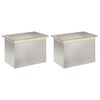 vidaXL Garden Planter with LED 2 pcs Silver 40 x 60 x 40 cm