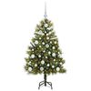 vidaXL Artificial Hinged Christmas Tree with Cones Green 120 cm