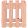 vidaXL Garden Planter with Fence Design 40x40x40 cm Solid Wood Douglas