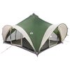 vidaXL Tipi Tent with Roof Green 18-Person Polyester and Steel
