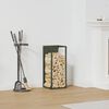 vidaXL Firewood Rack Olive Green 25x25x60 cm Cold-rolled steel