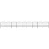 vidaXL Garden Fence with Spear Top Steel 1506x200 cm Black