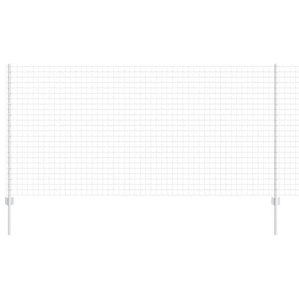 vidaXL Fence and Post Silver 1.2 x 10 m Steel