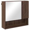 vidaXL Bathroom Furniture Set 4 pcs Brown Oak Engineered wood & Metal