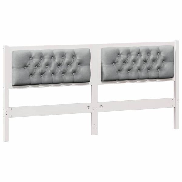 vidaXL Headboard Other White and light grey 160 cm Solid pine wood
