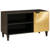 vidaXL TV Cabinet Black and Gold 80 x 33 x 46 cm Engineered Wood