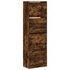 vidaXL Shoe Cabinet with 4 Flip-Drawers Smoked Oak 60x34x187.5 cm