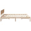vidaXL Bed Frame with Headboard Natural 150 x 200 cm Solid Pine Wood