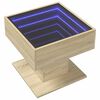 vidaXL Coffee Table with LED Sonoma Oak 50x50x45 cm Engineered Wood