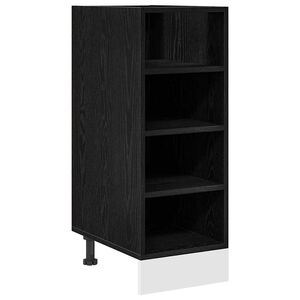 vidaXL Kitchen Base Cabinet with Shelf Black oak 30 x 44.5 x 81.5 cm