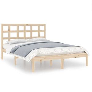 vidaXL Bed Frame without Mattress 135x190 cm Solid Wood