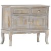 vidaXL Sideboard Grey 80x35x70 cm Solid Mango Wood