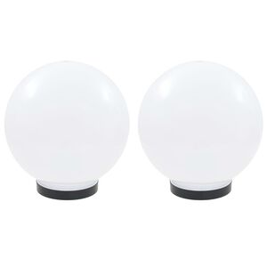 vidaXL LED Bowl Lamps 2 pcs Spherical 25 cm PMMA