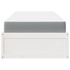 vidaXL Bed with Mattress White 90x190 cm Single Solid Wood Pine