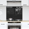 vidaXL Kitchen Backsplash Black 70 x 60 cm Tempered Glass