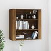 vidaXL Wall Cabinet Brown Oak 80x33x80 cm Engineered Wood