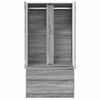 vidaXL Cabinet Manual Grey Sonoma 79.5 x 49 x 156 cm Engineered Wood