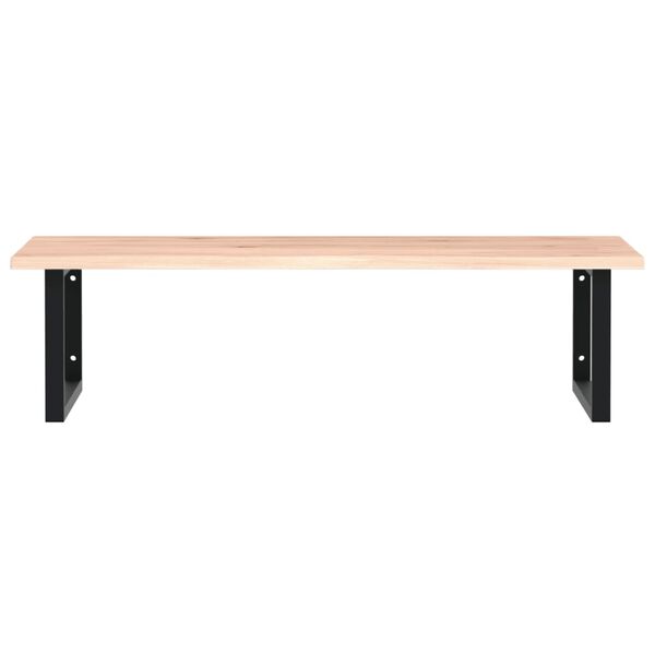 vidaXL Basin Shelf Wall Mounted Steel and Solid Wood Oak