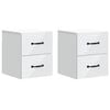 vidaXL Wall-Mounted Bedside Cabinet 2 pcs White 34.5 x 33 x 40 cm