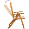 vidaXL Folding Garden Chairs 4 pcs Solid Wood Acacia and Textilene