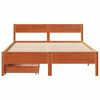 vidaXL Bed Frame without Mattress Wax Brown 140x190 cm Solid Wood Pine