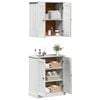 vidaXL Bathroom Furniture Set with Shelf 2 pcs White and Antique White