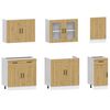 vidaXL 7 Piece Kitchen Cabinet Set Kalmar Artisan Oak Engineered Wood