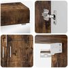 vidaXL Bathroom Furniture Set TULUM Smoked Oak Engineered Wood