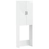 vidaXL Toilet Cabinet HAARLEM High Gloss White 66 x 25.5 x 190 cm