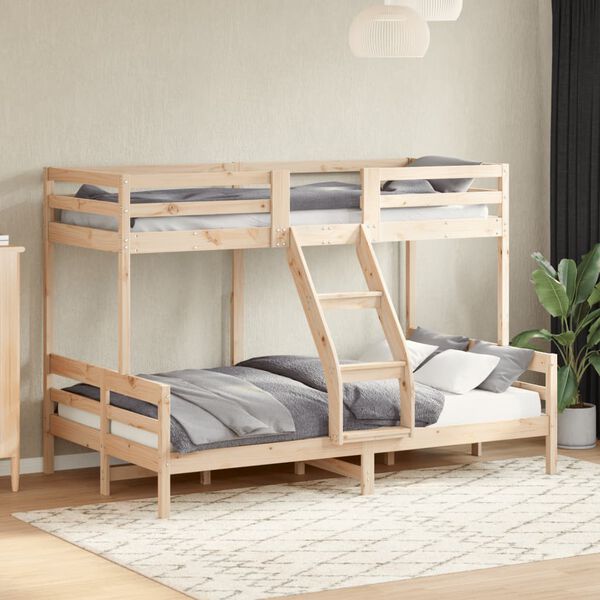 vidaXL Bunk Bed without Mattress 90x200/120x200 cm Solid Wood