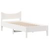 vidaXL Bed Frame without Mattress White 75x190 cm Small Single Solid Wood Pine